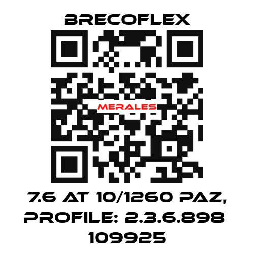 7.6 AT 10/1260 PAZ, PROFILE: 2.3.6.898  109925 Brecoflex
