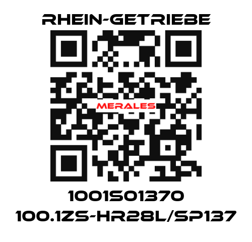 1001S01370 100.1ZS-HR28L/SP137 Rhein-Getriebe