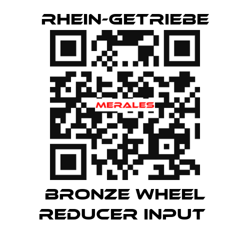 BRONZE WHEEL REDUCER INPUT  Rhein-Getriebe