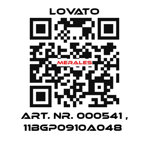 Art. Nr. 000541 , 11BGP0910A048  Lovato