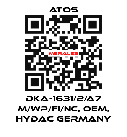 DKA-1631/2/A7 M/WP/FI/NC, OEM, Hydac Germany Atos