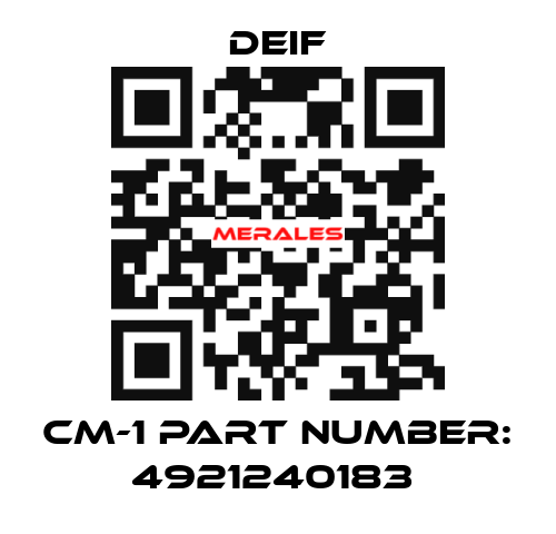 CM-1 part number: 4921240183  Deif