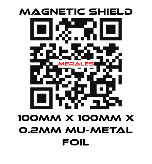 100mm x 100mm x 0.2mm Mu-metal Foil Magnetic Shield
