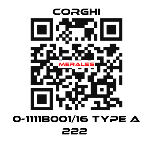 0-11118001/16 Type A 222  Corghi