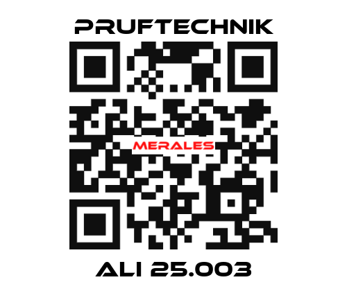 ALI 25.003 Pruftechnik