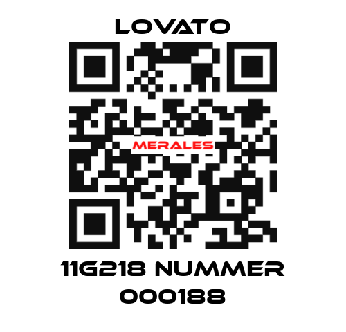 11G218 NUMMER 000188 Lovato