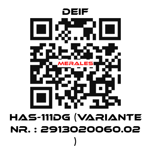 HAS-111DG (Variante Nr. : 2913020060.02 ) Deif