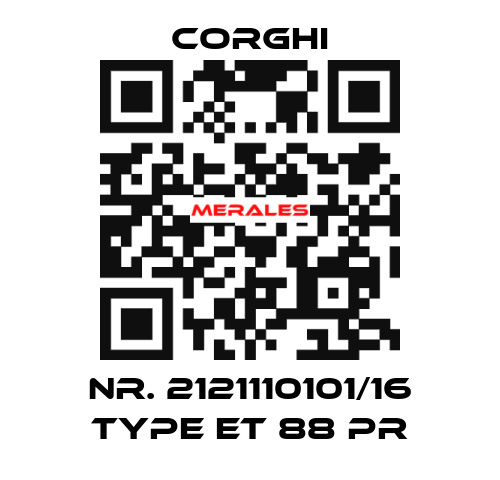 Nr. 2121110101/16 Type ET 88 PR Corghi