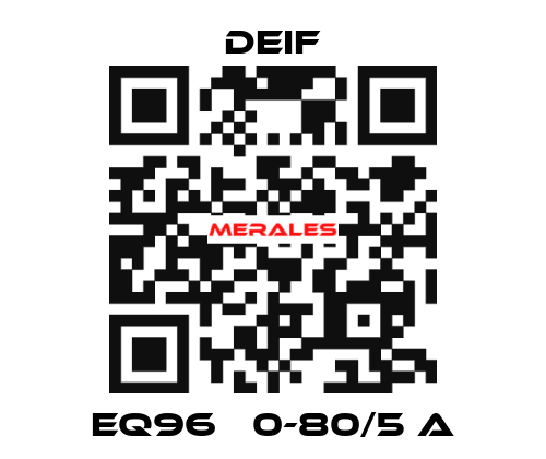 EQ96   0-80/5 A Deif