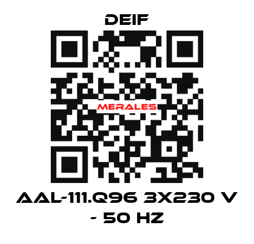 AAL-111.Q96 3x230 V - 50 Hz Deif