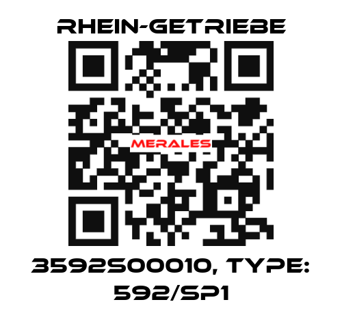 3592S00010, Type: 592/Sp1 Rhein-Getriebe