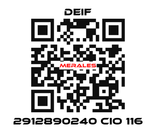 2912890240 CIO 116 Deif