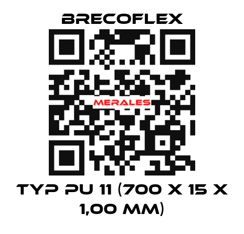 Typ PU 11 (700 x 15 x 1,00 mm) Brecoflex