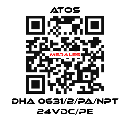 DHA 0631/2/PA/NPT 24VDC/PE Atos