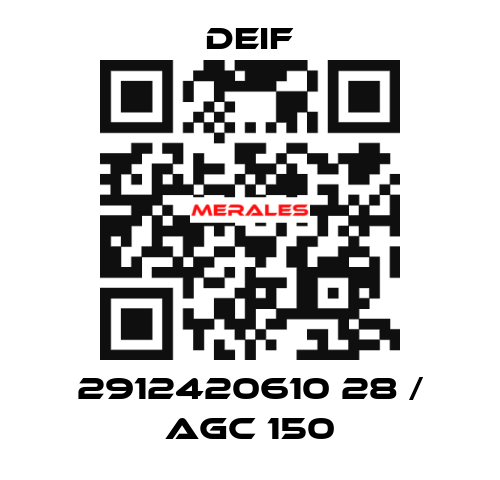 2912420610 28 / AGC 150 Deif