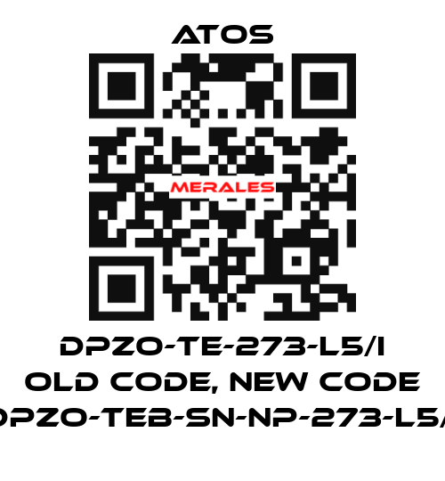 DPZO-TE-273-L5/I old code, new code DPZO-TEB-SN-NP-273-L5/I Atos