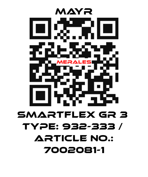 Smartflex GR 3  Type: 932-333 /  Article No.: 7002081-1 Mayr