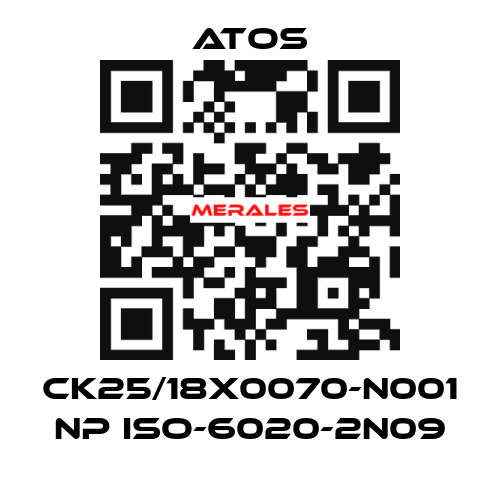 CK25/18X0070-N001 NP ISO-6020-2N09 Atos