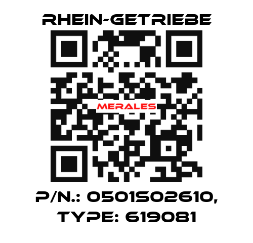 P/N.: 0501S02610, Type: 619081 Rhein-Getriebe