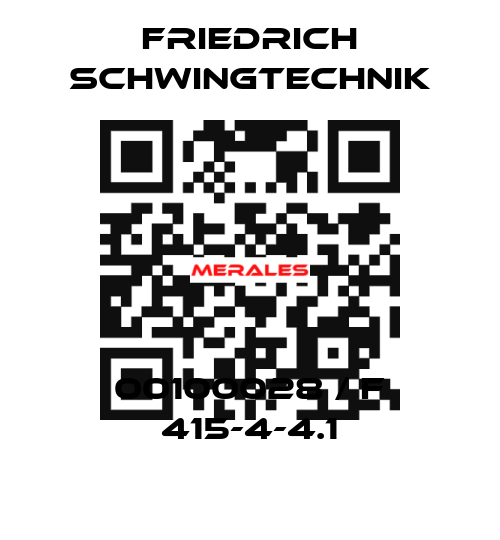00100028 / F 415-4-4.1 Friedrich Schwingtechnik