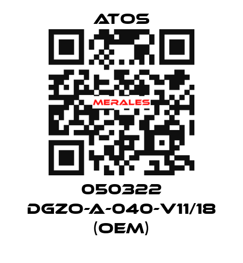 050322 DGZO-A-040-V11/18 (OEM) Atos