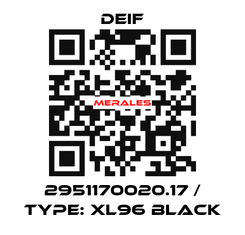 2951170020.17 / Type: XL96 black Deif