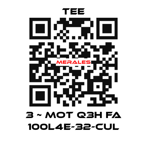 3 ~ Mot Q3H FA 100L4E-32-CUL TEE