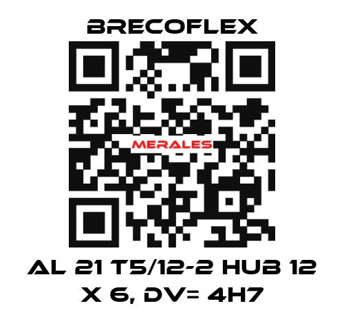 Al 21 T5/12-2 HUB 12 X 6, dv= 4H7 Brecoflex