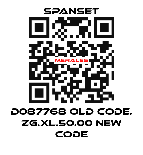 D087768 old code, ZG.XL.50.00 new code SpanSet