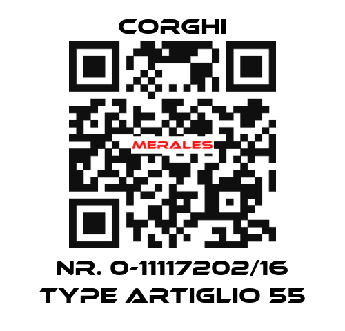 Nr. 0-11117202/16 Type ARTIGLIO 55 Corghi