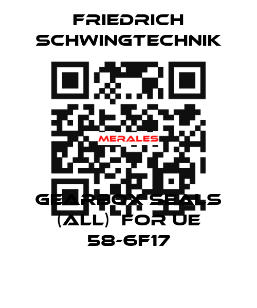 Gearbox seals (all)  for UE 58-6F17 Friedrich Schwingtechnik