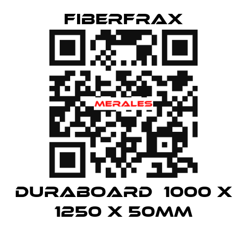 Duraboard  1000 x 1250 x 50mm Fiberfrax