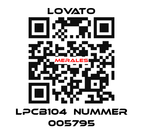 LPCB104  Nummer 005795 Lovato