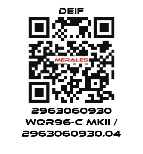 2963060930 WQR96-C MKII / 2963060930.04 Deif