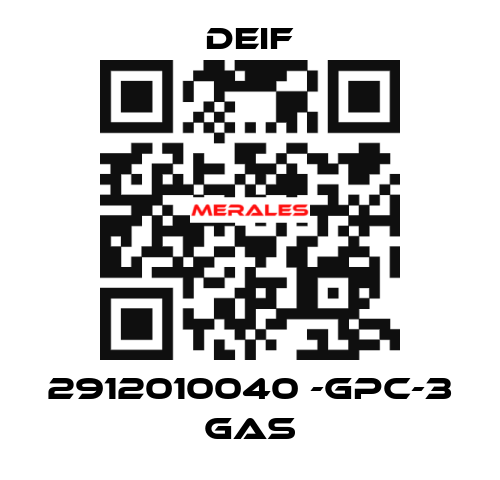 2912010040 -GPC-3 Gas Deif