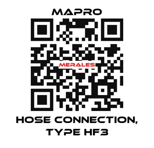 Hose connection, type HF3 Mapro
