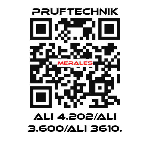 ALI 4.202/ALI 3.600/ALI 3610. Pruftechnik