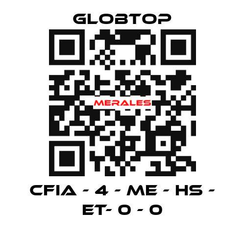 CFIA - 4 - ME - HS - ET- 0 - 0 Globtop