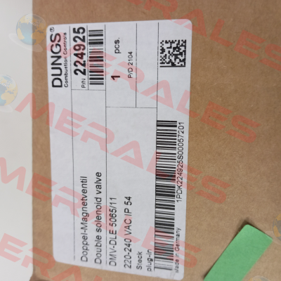 P/N: 224925, Type: DMV-DLE 5065/11 Dungs