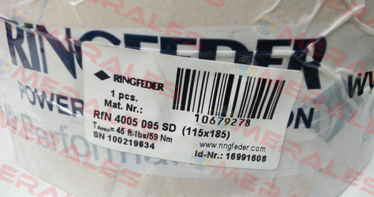 RFN4005 95 SD 115X185 Ringfeder