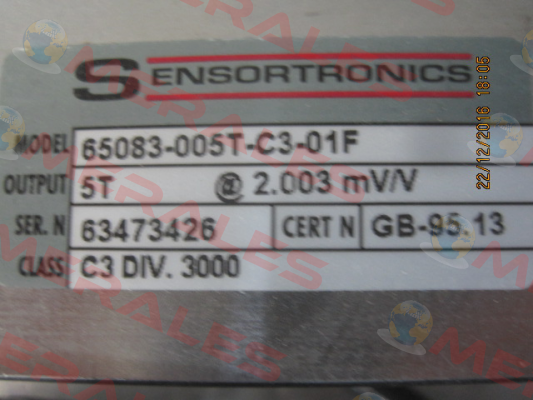 65083-CS-5000kg- 3124M Sensortronics