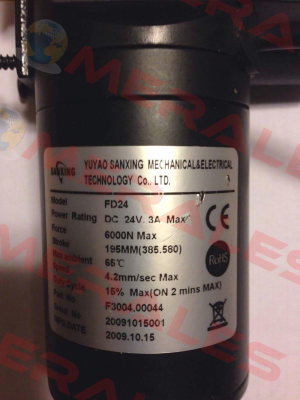 F3004.00044 Obsolete!! Replaced by FD-24-A1-385.580-C33 + CB-1A-230 + remote control  Sanxing