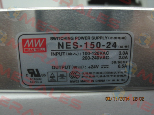 709-NES150-24   MFR. #:NES150-24 Mean Well