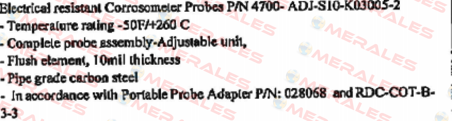 P/N 4700-ADJ-S10-K03005-2  Cosasco