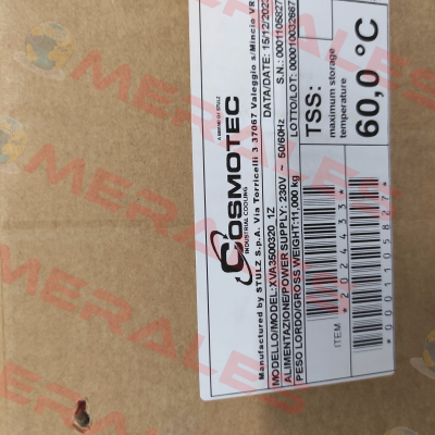 XVA3500320-1Z Cosmotec (brand of Stulz)