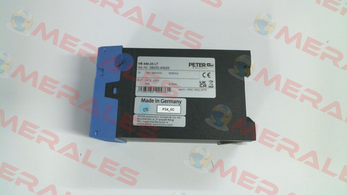 P/N: 2B200.40025 Type: VB 400-25LT Peter Electronic