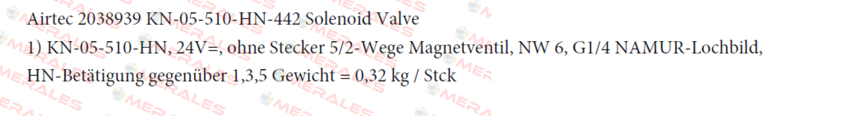 KN-05-510-HN-442 24VDC  Airtec