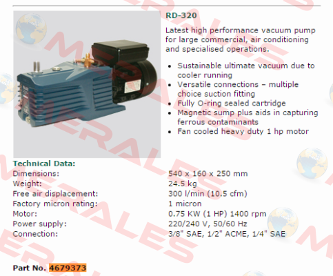 p/n: 4679373, Type: RD-320 Refco