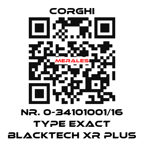 Nr. 0-34101001/16 Type EXACT BlackTech XR PLUS Corghi