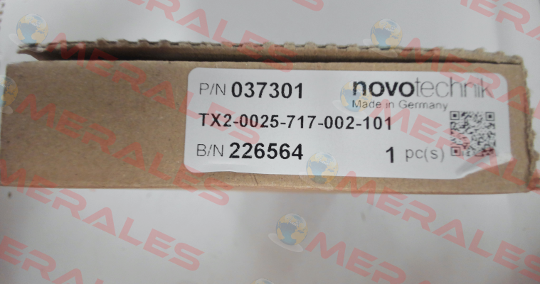 P/N: 400037301, Type: TX2-0025-717-002-101 Novotechnik